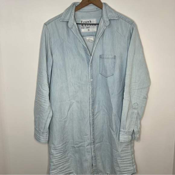 Frank & Eileen Mary Shirt Dress Women's Size Small Classic Traditional Chambray - Picture 1 of 8